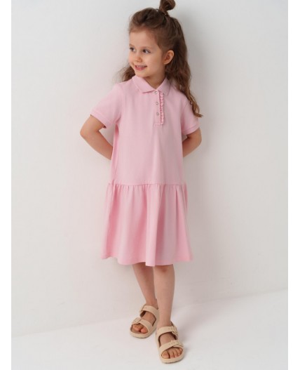 Платье трикотажное для девочек pale pink