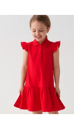 Платье трикотажное для девочек red