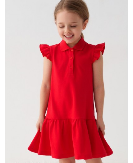 Платье трикотажное для девочек red