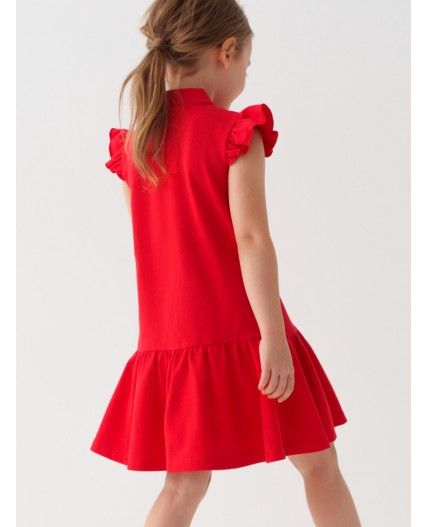 Платье трикотажное для девочек red