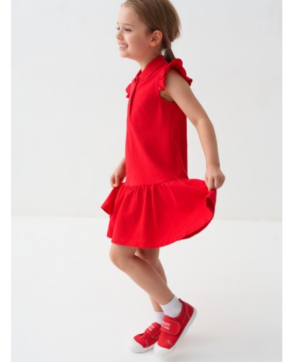 Платье трикотажное для девочек red
