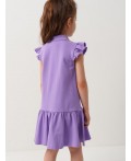 Платье трикотажное для девочек сиреневый