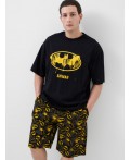 Комплект трикотажный для мужчин: фуфайка (футболка), шорты black, yellow, dark grеy