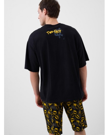 Комплект трикотажный для мужчин: фуфайка (футболка), шорты black, yellow, dark grеy