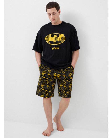 Комплект трикотажный для мужчин: фуфайка (футболка), шорты black, yellow, dark grеy