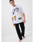 Комплект трикотажный для мужчин: фуфайка (футболка), брюки white, black