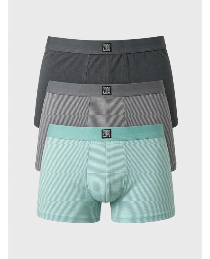 Трусы трикотажные мужские - боксеры, 3 шт в комплекте grey, light green, light grey