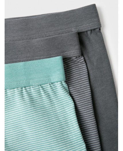 Трусы трикотажные мужские - боксеры, 3 шт в комплекте grey, light green, light grey