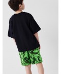 Комплект трикотажный для мальчиков: фуфайка (футболка), шорты black, green