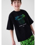 Комплект трикотажный для мальчиков: фуфайка (футболка), шорты black, green