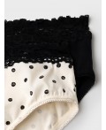 Трусы трикотажные для девочек, 2 шт в комплекте black, beige
