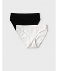 Трусы трикотажные для девочек, 2 шт в комплекте white, black