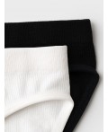 Трусы трикотажные для девочек, 2 шт в комплекте white, black