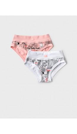 Трусы трикотажные для девочек, 2 шт в комплекте multicolor