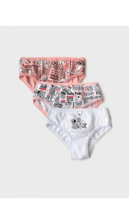 Трусы трикотажные для девочек, 3 шт в комплекте multicolor