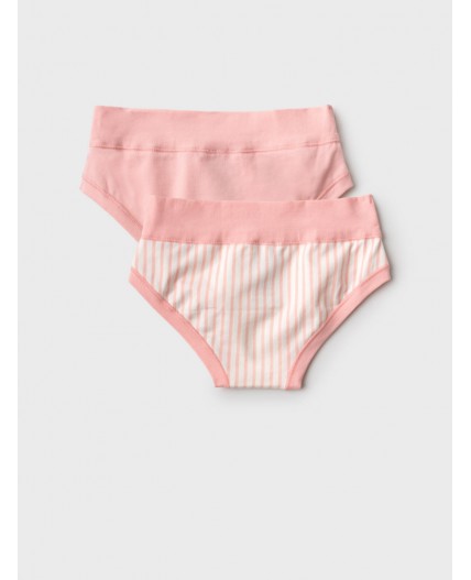 Трусы трикотажные для девочек, 2 шт в комплекте pale pink, milk, beige