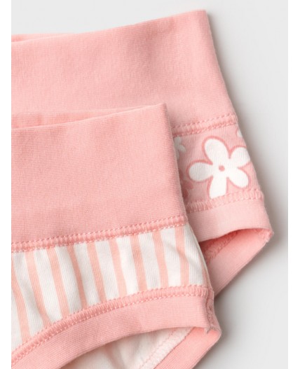 Трусы трикотажные для девочек, 2 шт в комплекте pale pink, milk, beige