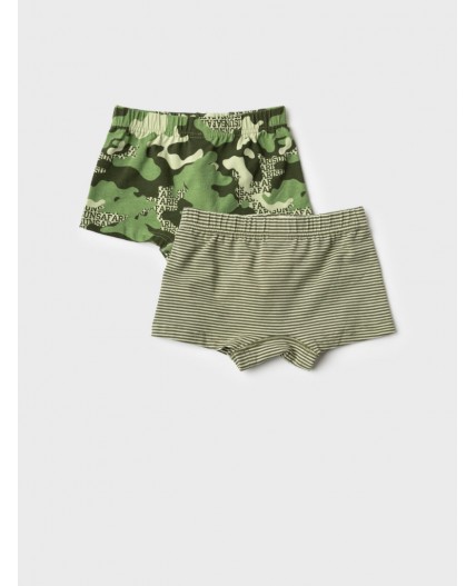 Трусы трикотажные для мальчиков - боксеры, 2 шт в комплекте dark green, light green, green