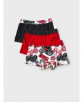 Трусы трикотажные для мальчиков - боксеры, 3 шт в комплекте red, black, white