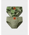 Трусы трикотажные для мальчиков - брифы, 2 шт в комплекте dark green, green, light green