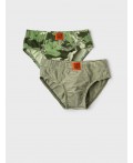 Трусы трикотажные для мальчиков - брифы, 2 шт в комплекте dark green, green, light green