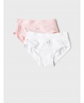 Трусы трикотажные для девочек, 2 шт в комплекте white, pale pink