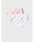 Трусы трикотажные для девочек, 2 шт в комплекте white, pale pink