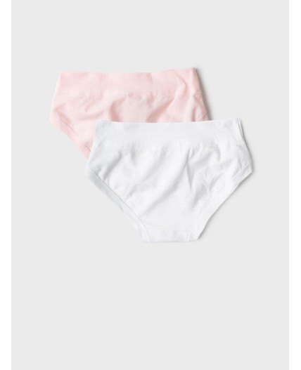 Трусы трикотажные для девочек, 2 шт в комплекте white, pale pink