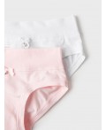 Трусы трикотажные для девочек, 2 шт в комплекте white, pale pink