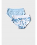 Трусы трикотажные для девочек, 2 шт в комплекте white, light blue, dark blue
