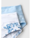 Трусы трикотажные для девочек, 2 шт в комплекте white, light blue, dark blue