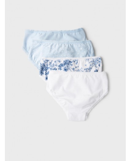 Трусы трикотажные для девочек, 4 шт в комлекте white, light blue, dark blue