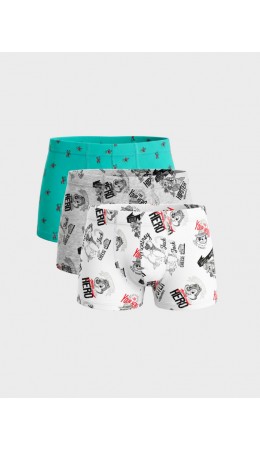 Трусы трикотажные для мальчиков - боксеры, 3 шт в комплекте multicolor