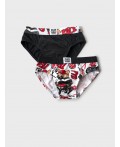 Трусы трикотажные для мальчиков - брифы, 2 шт в комплекте white, red, black