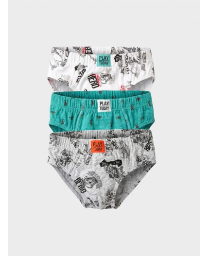 Трусы трикотажные для мальчиков - брифы, 3 шт в комплекте multicolor