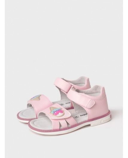 Туфли открытые для девочек розовый