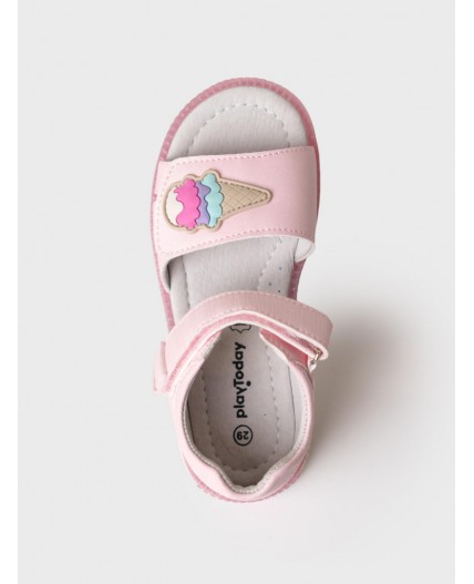 Туфли открытые для девочек розовый
