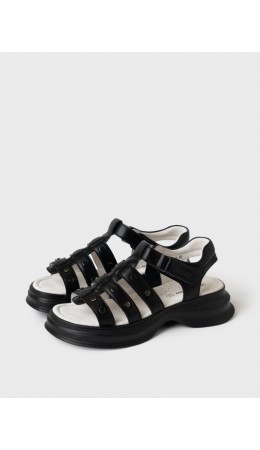 Туфли открытые для девочек черный