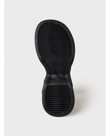 Туфли открытые для девочек черный