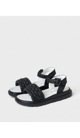 Туфли открытые для девочек черный