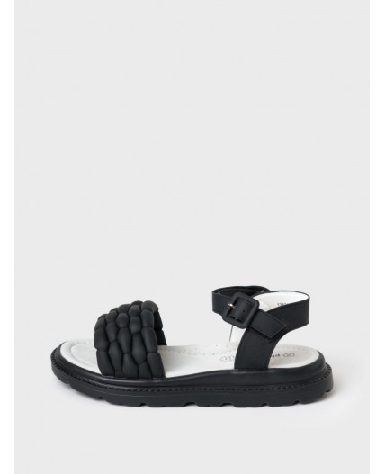 Туфли открытые для девочек черный