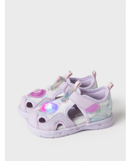 Туфли открытые для девочек сиреневый