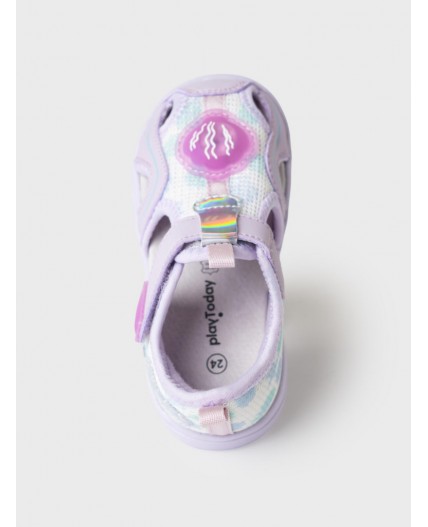 Туфли открытые для девочек сиреневый