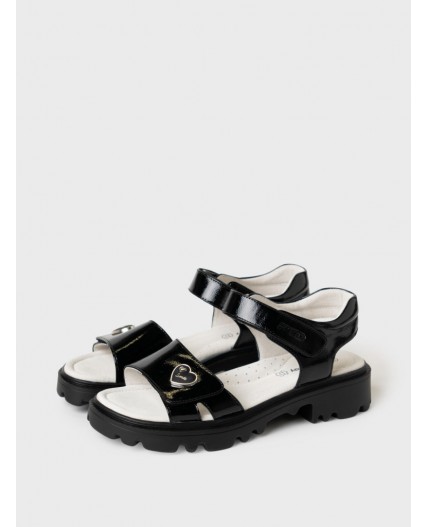 Туфли открытые для девочек черный