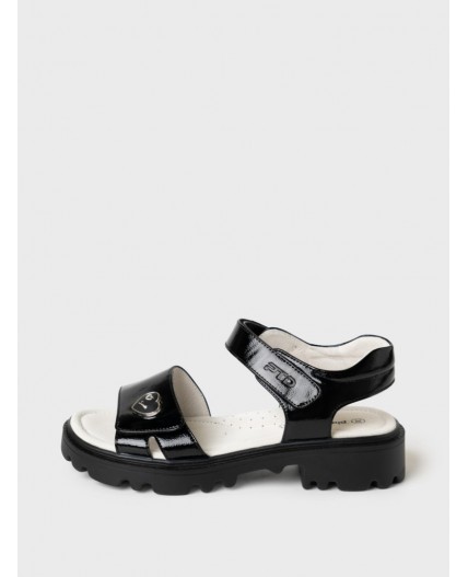 Туфли открытые для девочек черный