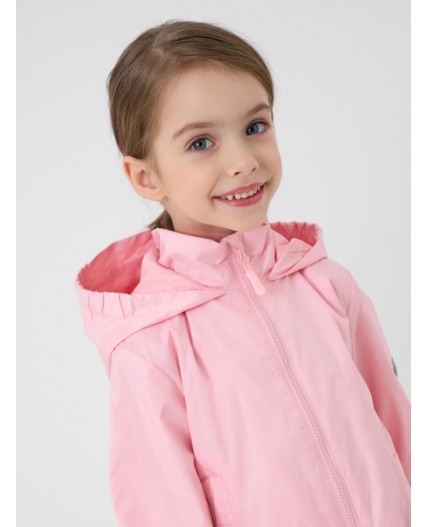 Куртка текстильная с полиуретановым покрытием для девочек (ветровка) pale pink
