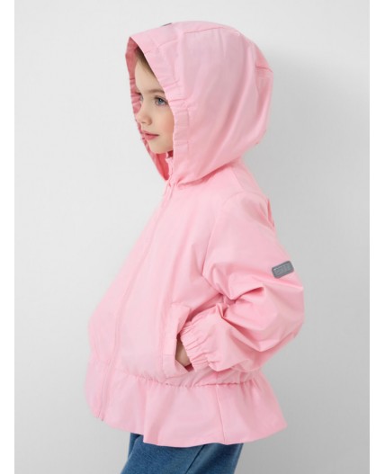Куртка текстильная с полиуретановым покрытием для девочек (ветровка) pale pink