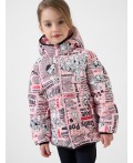 Куртка текстильная с полиуретановым покрытием для девочек multicolor