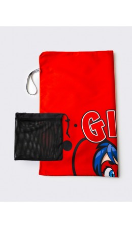 Полотенце текстильное для девочек black, red