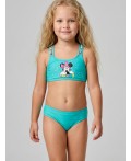 Купальный костюм трикотажный для девочек white, pink, turquoise